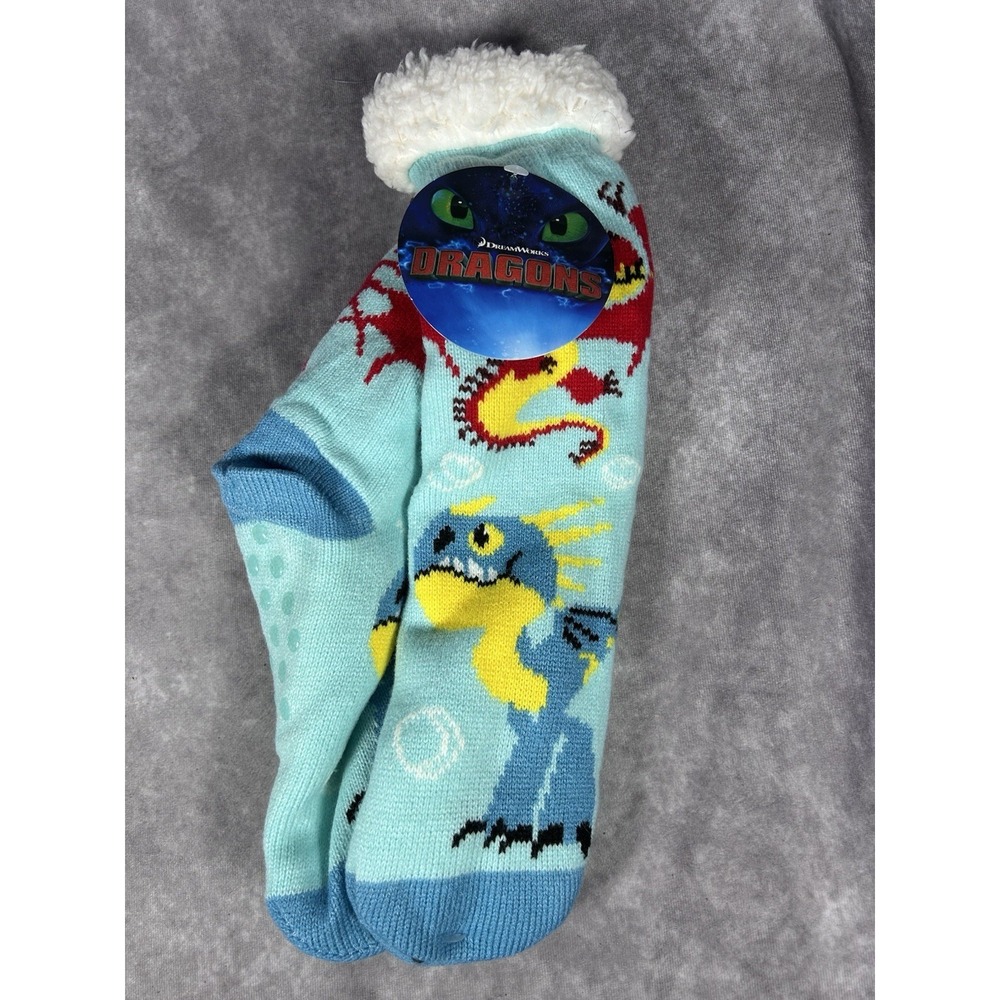 Dreamworks Dragons Socks Slippers Non Slip NWT